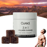 KANBHE Cured 3 in 1 Gummies, Shilajit Gummie, Cured 3 in 1 Shilajit Gummies for Men, Natural Energy Boost, Gummie for Men, 30 Day Supply Per Bottle