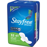 Stayfree Ultra Thin 32 Count Super-Long With Wings (2 Pack)