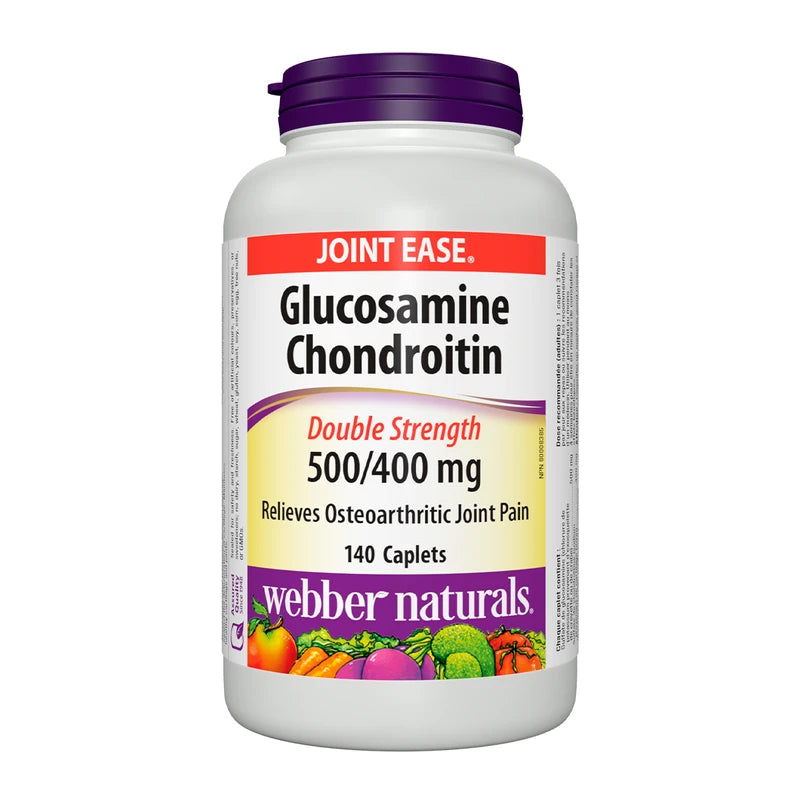 Webber Naturals Glucosamine Chondroitin Double Strength 500mg 400mg 140 Caplets
