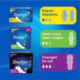 Stayfree Ultra Thin Super Long Pads with Wings For Women, Reliable Protection and Absorbency of Feminine Moisture, Leaks and Periods, 32 count