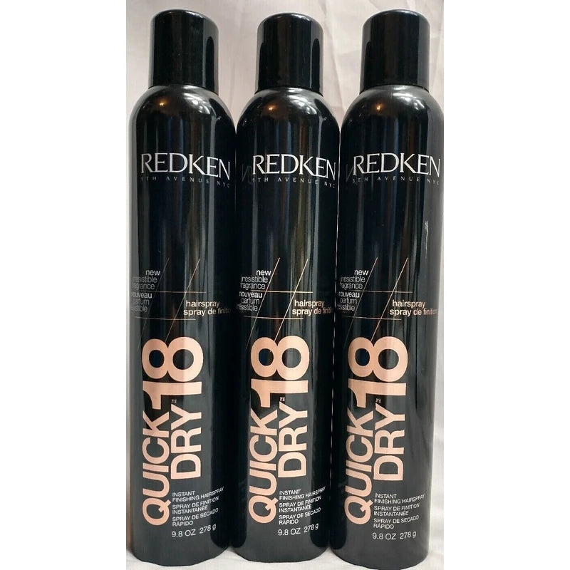 Redken 3X Redken Quick Dry 18 Instant Finishing Spray 9.8 Oz. Each ~ NEW