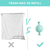 4 Pack Diaper Disposal Liner Refills Compatible with Janibell Akord 330 Series Adult Diaper System, Lightly Scented