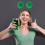 6 Pieces Pom Pom Headband Pom Yarn Headbopper Fluffy Ball Hairband for Adults Kids Events Celebrations Themed Parties (Green)