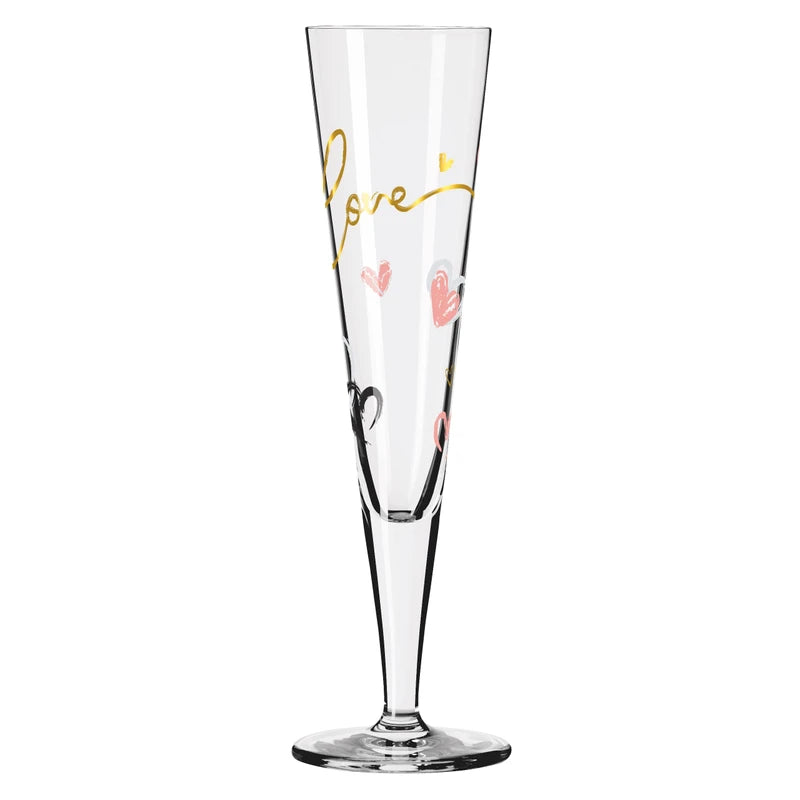 Ritzenhoff 6031004 Champagne Glass 200 ml - Goldnacht Duett F23 Series - 2 x Designer Piece with Real Gold - Made in Germany