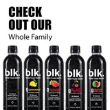 blk. Natural Alkaline Mineral Water Electrolyte Infused with Fulvic and Amino Acids, Zero Sugar Drink, Strawberry Rhubarb Flavored, 1 Liter, Pack of 12