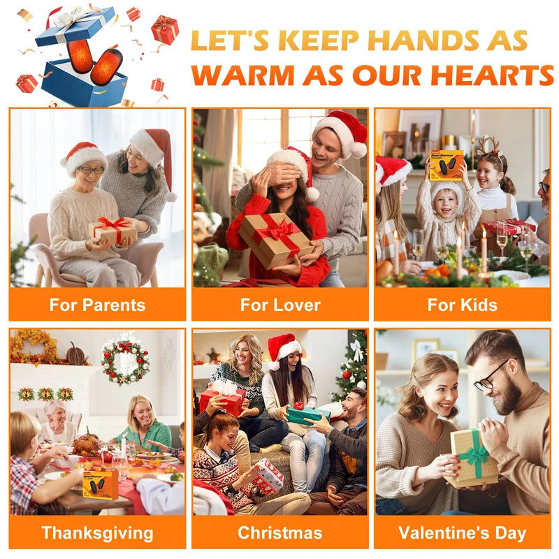 12000mAh Hand Warmers Rechargeable 2 Pack, PD 3.0 Quick Charge Reusable Portable Electric Hand Warmer for Camping Hunting Golf Gifts, Stocking Stuffers for Adults Women Men