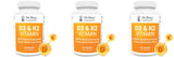 Dr. Berg D3 K2 Vitamin 5000 IU w/MCT Powder - Includes 50 mcg MK7 Vitamin K2, Purified Bile Salts, Zinc & Magnesium for Ultimate Absorption - K2 D3 Vitamin Supplement - 60 Capsules