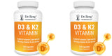 2 Pack Dr. Berg Vitamin D3 K2 w/MCT Powder - Includes 10,000 IU of Vitamin D3, 100 mcg MK7 Vitamin K2, Purified Bile Salts, Zinc & Magnesium for Ultimate Absorption - K2 D3 Vitamin Supplement - 120 Capsule