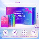 SeasonBliss Shower Steamers 24 Pack, Shower Tablets, Shower Steamers with Natural Ingredients, 8 Different Scents, Individually Wrapped Shower Steamers, Presents for Mom, Friends