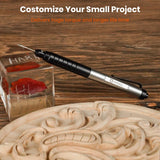 HARDELL Engraving Pen, Rechargeable Mini Engraver Pen with 10 Rotating Grinding Heads, Cordless Portable Electric Micro Engraving Pen for Jewelry, Glass, Wood, Stone, Metal & DIY