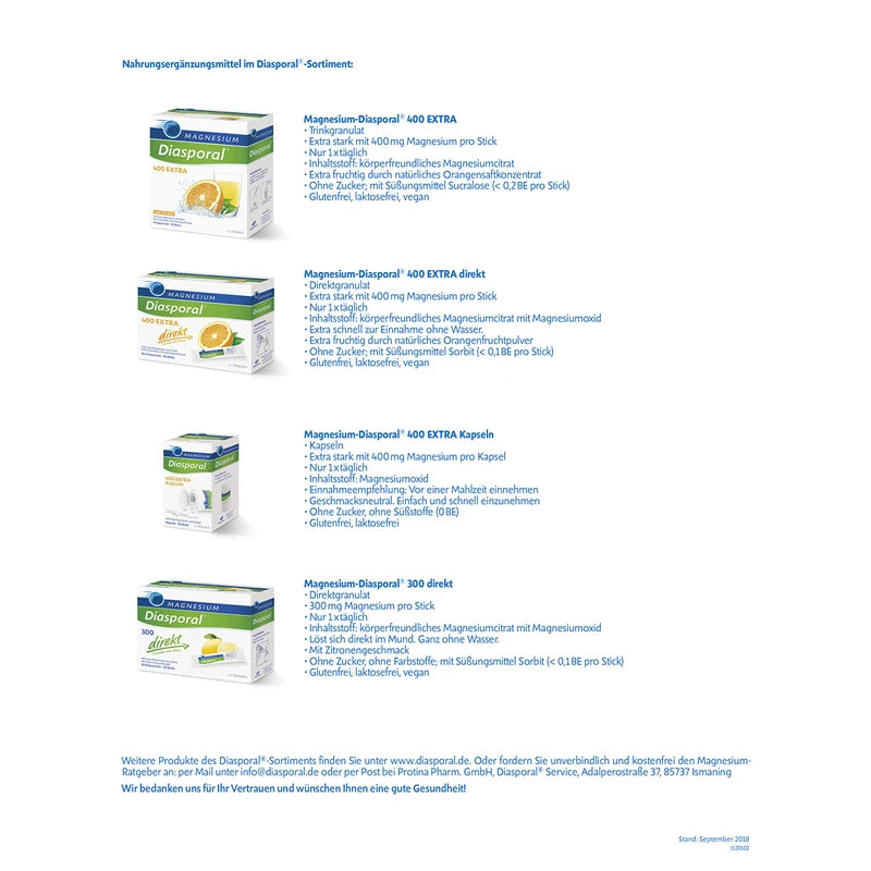 Magnesium Diasporal 400 Extra 20 sticks