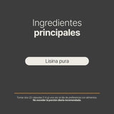 Lisina Pura de 240 cápsulas 14000 mg por porción. Aminoácido esencial. Ingredientes 100% Naturales. Pure Lysine B Life.