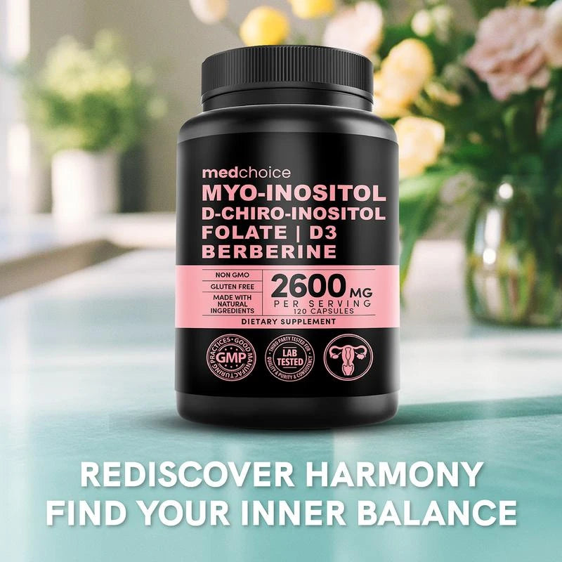 MEDCHOICE 14-in-1 Inositol Supplement Support for Women - 40:1 Myo-Inositol & D-Chiro Inositol Powder Womens Supplement, Pack of 1 - Specification: Default