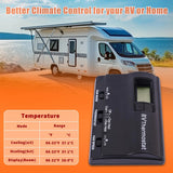 Upgraded 6536A3351 Digital Thermostat Compatible with Coleman Mach, 2 Stage Wall Thermostat for Heat Pump and Gas Furnace Control, Black, 12 Wires