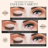 LASHVIEW Pack of 144 Cluster Lashes, DIY Cluster Eyelash Extensions, Mega Volume, Reusable, Individual Lashes, Cluster Volume Look, Super Thin Band & Soft (Volume, C-10-16 Mix)
