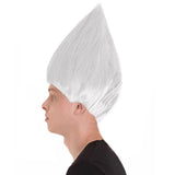 Adult Unisex White Color Straight Cosplay Halloween Troll Wig, Synthetic Soft Fiber Hair, Perfect for your next Festival and Group Anime Party! One Size