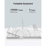 SODI Foldable Keyboard with Sensitive Touchpad, Portable Wireless Keyboard for iMac, Multi Devices, 2 in 1 Pocket-Sized Bi-Folding Portable Key-Board, Travel