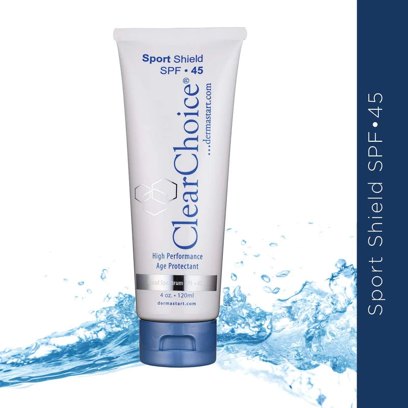 ClearChoice Sport Shield Sunscreen - Natural Face Sunscreen for Daily Use, SPF 45-4 Ounces