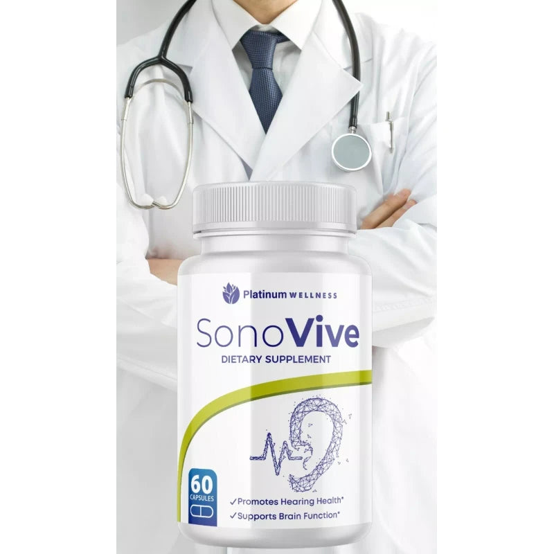 Platinum Wellness 4 Pack- Sonovive Capsules Hearing Supplement Sonovia (60 Capsules