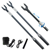 Kehail Retractable Aluminum Cattle Prod, 43.6" Waterproof Cattle Prod Stick, Rechargeable Electric Livestock Prod (1 Pack)