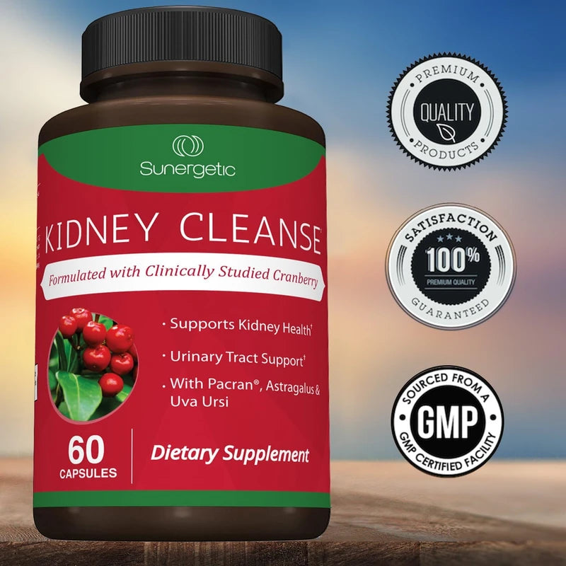 Kidney Cleanse Supplement-Kidney Support Formula With Cranberry - 60 Capsules