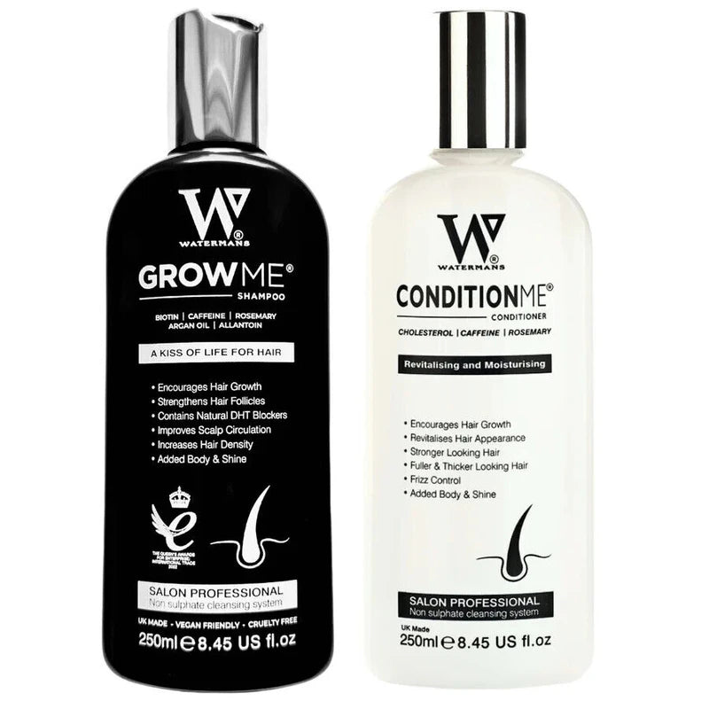 Watermans Menopause Shampoo & Conditioner , helps hair during menopause.