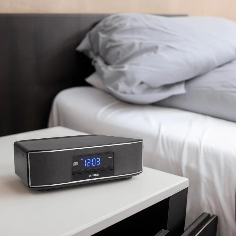 Aiwa AIWA Exos Home Speaker, Premium 30W RMS Sound System with CD Player, Bluetooth Connectivity, FM Radio, Optical Digital Input, Dual 1 Tweeters + Dual 2 Bass Units, IR Remote Control