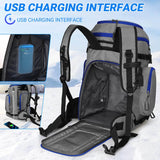 RESVIN Ski Boot Bag, 60L Durable Travel Backpack, 1680D Nylon Waterproof Snowboard Boot Bag, Skiing and Snowboarding Travel Luggage for Helmet, Goggles, Gloves, Outerwear & Accessories