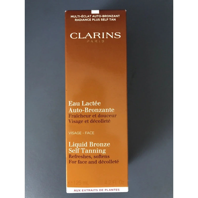 Clarins Liquid Bronze Self Tanning For Face And Décolleté 125ml New Boxed Sealed