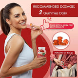 Apple Cider Vinegar Gummies 60 Counts 1000mg AVC with Vitamin B6 Vitamin B12 for Metabolism, Digestion, Detox, Gut & Immune Health