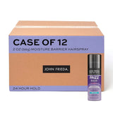 John Frieda Frizz Ease Moisture Barrier Hairspray, Firm Hold Hairspray, Seals Out Moisture with a Protective Barrier, Blocks Frizz, Protects Against Heat, Long-Lasting Hold, 2 Oz, Pack of 12