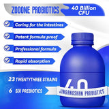 (30bottles) Zooone Probiotics 40 Billion CFU, Little Blue Bottle Probiotics for Women Men Digestive Health