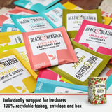 Heath & Heather Organic Raspberry Leaf Teabags | Individually Wrapped Caffeine-Free Herbal Tea Infusion Blend for Pregnancy | 1 Pack of 20, Total 20 Tea Bags