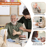 Hearkent Talking Clock Visually Impaired Radio-Controlled Clock German Voice LCD Large Number Easy to Read Senior Watch for Seniors Blind Clock, black, Strap.