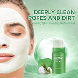 LcoLourx Green Tea Mask Stick for Face, Solid Mask,Poreless Deep Cleanse Green Tea Mask,Anti-Acne Oil Control&Improves Skin,Face Moisturizing(1PCS)