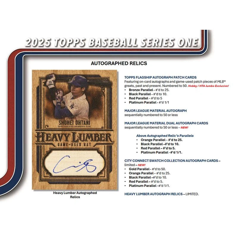 Topps Total - 2025 Topps Series 1 Baseball Factory Sealed Retail Display Box 20 Packs of 14 Trading Cards. Look for possible autograph and relic cards. Approximately 1 insert per pack.