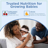 Wellements Organic Iron Drops for Babies & Toddlers (1 fl oz) | Cherry Flavor Liquid Iron Supplement | For Infants 4+ Months to 3 Years | Supports Growth & Development