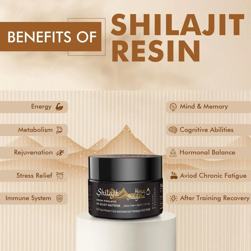 Hima Shilajatu Shilajit Purest Himalayan Shilajit Resin - Gold Grade 100% Pure Shilajit with...