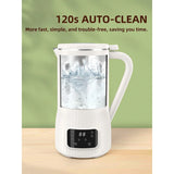 BUAIAHUG 20oz Nut Milk Maker Machine - Multi-Functional Automatic Almond with 10 Blades, Plant-Based, Oat, Soy, and Dairy Free Beverages 12 Hours Timer/Auto-clean/Room Temp/Keep Warm/Boil, White