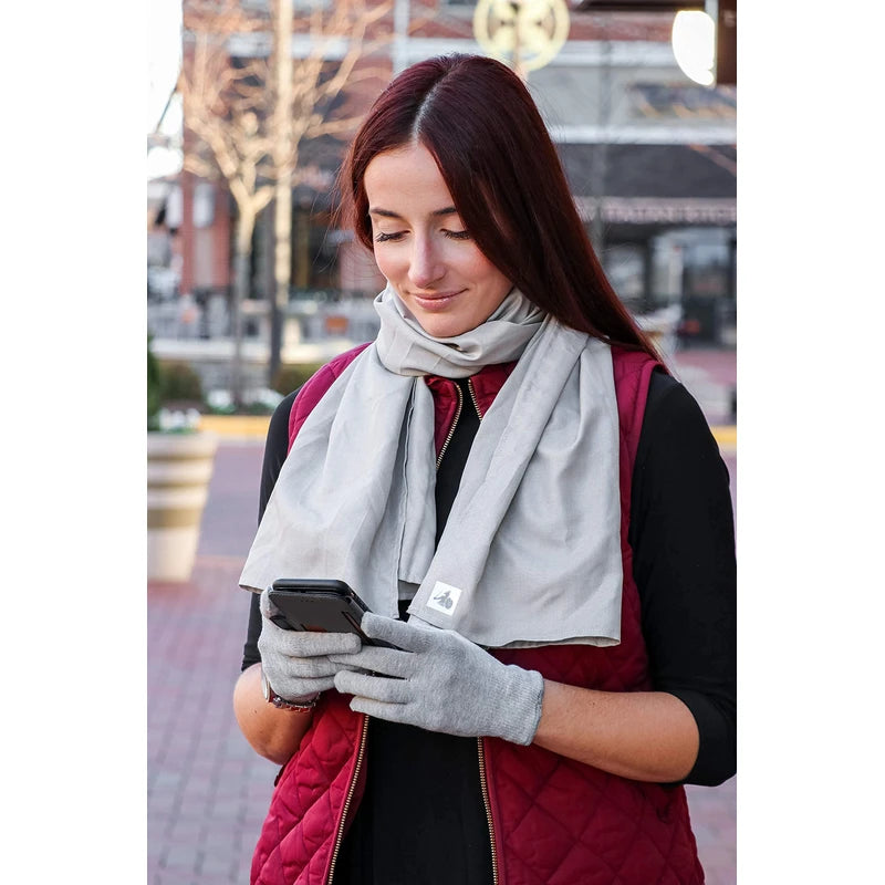 DefenderShield EMF Radiation Protection Computer Gloves - Use with Touch Screens, Keyboards, Tablets, Laptops and Cell Phones (One Large Pair)