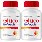 Vitavault Gluco Refresh Capsules, GlucoRefresh Support Supplement Pills - Maximum Strength, Gluco Refresh Health & Wellness Capsules, GlucoRefresh All Natural Formula Pills Reviews (2 Pack)