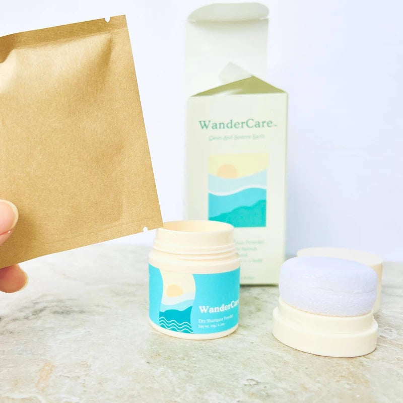 Dry Shampoo Volume Powder | Natural, Eco-friendly, Non Aerosol, Refillable | USA-Made | Refreshes, Volumizes | For Light, Medium or Dark Hair | 1 Refillable Jar + 1 Plastic-free Refill | 500 Uses