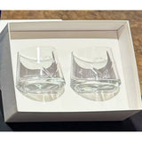 Macallan Single Malt Scotch Whisky Tumbler Heavy Glass Chevron Design Gift Set