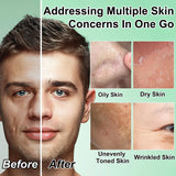 GOWLAVER All In One Men's Skin Care Set Facial Cleanser Toner Scrub Serum Moisturizer