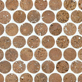 Habitus Outlet 1" Cork Mosaic Tile for Flooring, Walls, Bathroom, Kitchen! Penny Round Tile!