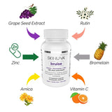 Skinuva® Bruise, Arnica + Bromelain + Zinc Supplement for Bruising and Swelling, Homeopathic Bruise Remedy - 14 Capsules