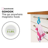 Fusionbrands GoHook All Purpose Household Hook, Portable Hook For Towels, Towel Holder, and Numerous Small Items in Kitchen, Bathrooms, Closets and on the go, S hook, Black