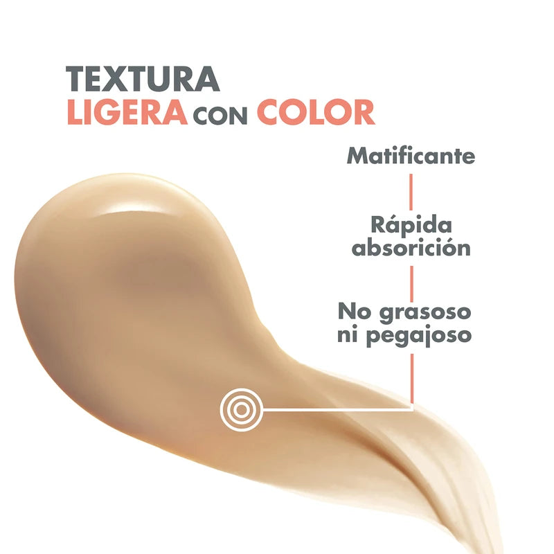 Avène Mat Perfect, Fluido con Color, Protector Solar FPS 50+