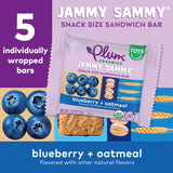 Plum Organics | Jammy Sammy Snack Bars | Organic Toddler & Kids Snacks | Blueberry & Oatmeal | 1.2 Ounce Bar (30 Total) | New Look, Packaging May Vary