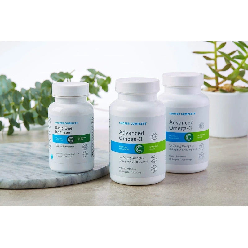 Cooper Complete - Basic One Multivitamin Iron Free - Daily Multivitamin and Mineral Supplement Plus Fish Oil Supplement - 60 Day Supply